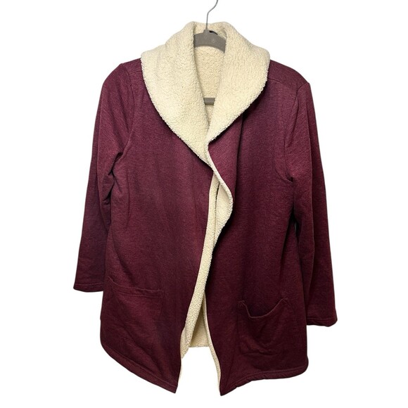 Eddie Bauer Jacket Women’s Sherpa Lined Cardigan Supreme Comfy  Size Small - Picture 2 of 8